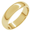 10K Yellow Gold 5 mm Half Round Band Size 6