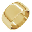 10K Yellow Gold 10 mm Half Round Band Size 7