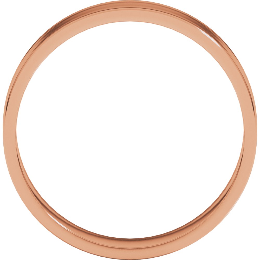 18K Rose Gold 5 mm Ultra-Lightweight Flat Band Size 5.5