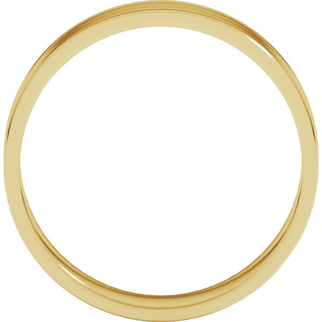 14K Yellow Gold 5 mm Ultra-Lightweight Flat Band Size 5