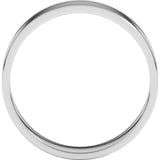 14K White 5 mm Flat Ultra-Light Band