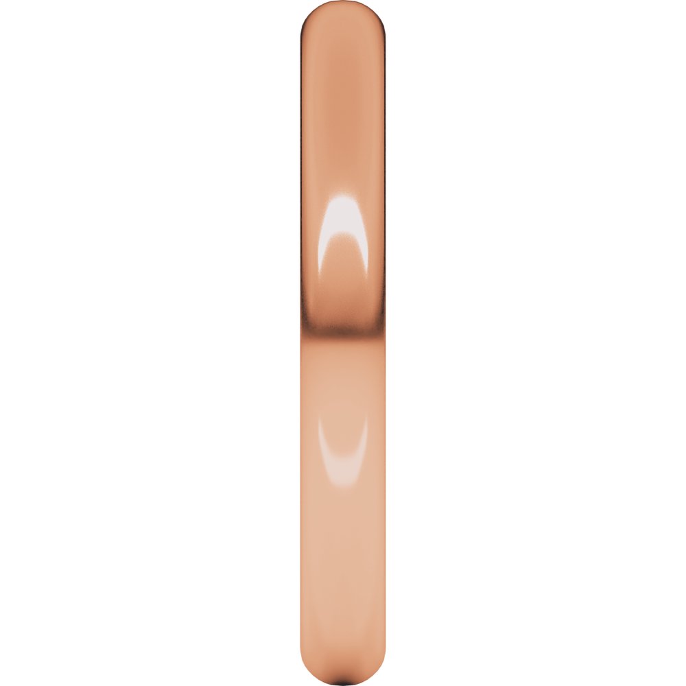 14K Rose Gold 2.5 mm Half Round Band Size 4