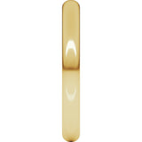 18K Yellow Gold 2.5 mm Half Round Band Size 4