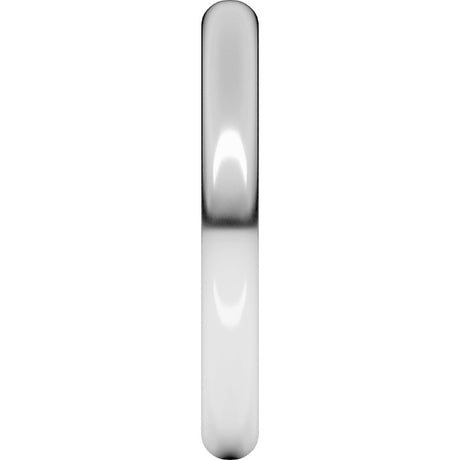10K White Gold 2.5 mm Half Round Band Size 5
