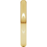 18K Yellow 2.5 mm Half Round Band