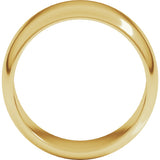 10K Yellow Gold 10 mm Half Round Band Size 7