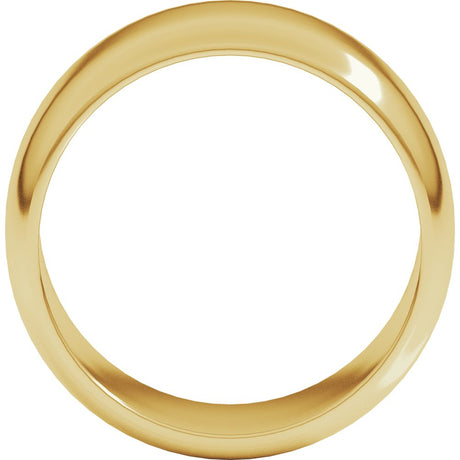 10K Yellow Gold 10 mm Half Round Band Size 7