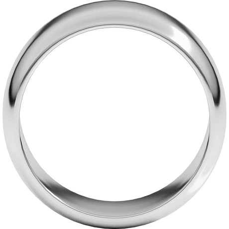 10K White Gold 10 mm Half Round Band Size 11