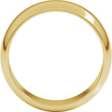 14K Yellow Gold 7 mm Half Round Band Size 5.5