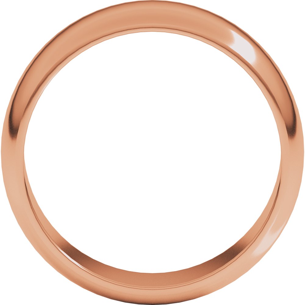 14K Rose 7 mm Half Round Band