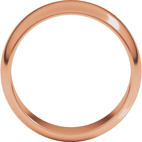 10K Rose 7 mm Half Round Band Size 4.5