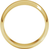 10K Yellow 7 mm Half Round Band