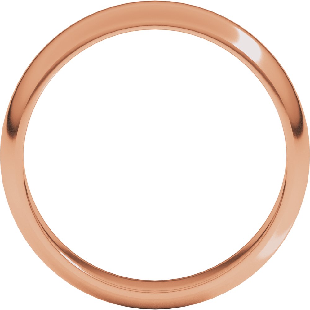 14K Rose Gold 5 mm Half Round Band Size 10.5