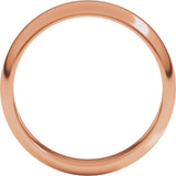 14K Rose Gold 5 mm Half Round Band Size 10.5