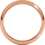 10K Rose 5 mm Half Round Band Size 9