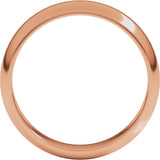 14K Rose 5 mm Half Round Band