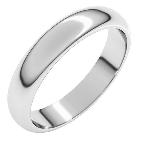 Sterling Silver 4 mm Half Round Band Size 10