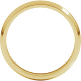 10K Yellow Gold 4 mm Stepped-Edge Half Round Band Size 8