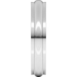 Sterling Silver 4 mm Stepped-Edge Half Round Band Size 11