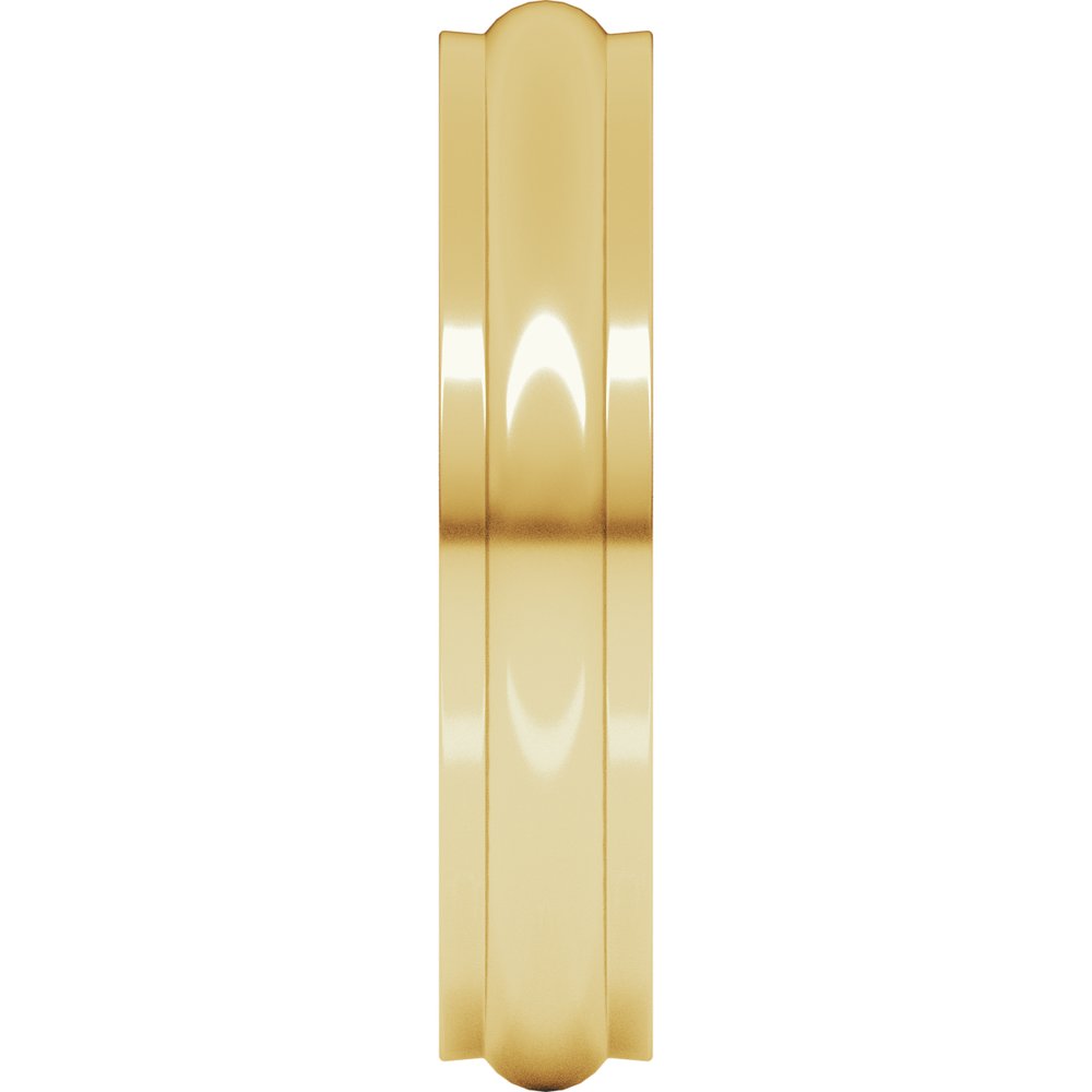 10K Yellow Gold 4 mm Stepped-Edge Half Round Band Size 8