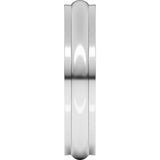14K White 4 mm Stepped-Edge Half Round Band Size 11