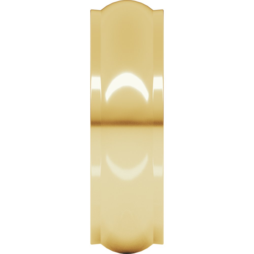 18K Yellow Gold 6 mm Stepped-Edge Half Round Band Size 5