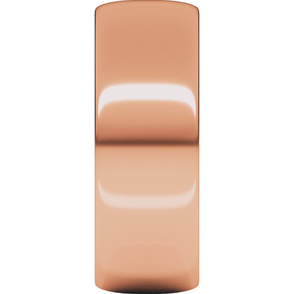 14K Rose Gold 7 mm Lightweight Half Round Band Size 11