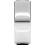 10K White Gold 7 mm Lightweight Half Round Band Size 8.5