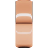14K Rose Gold 7 mm Lightweight Half Round Band Size 11