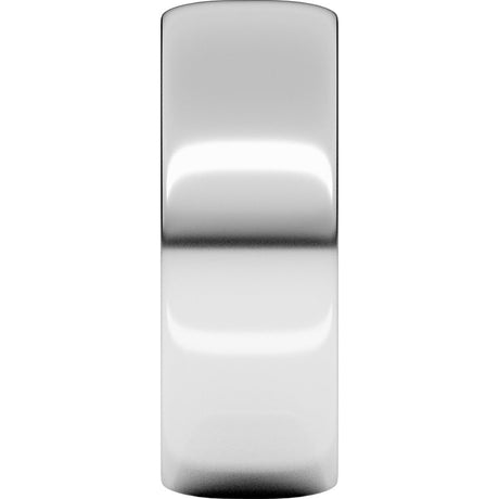 Platinum 7 mm Lightweight Half Round Band Size 10