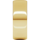 14K Yellow 7 mm Half Round Light Band