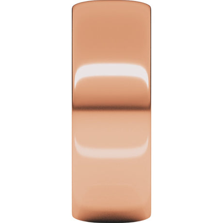 14K Rose Gold 7 mm Lightweight Half Round Band Size 11