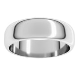Sterling Silver 6 mm Half Round Band