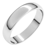 Palladium 4 mm Half Round Light Band Size 6