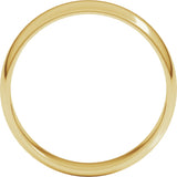 10K Yellow Gold 5 mm Lightweight Half Round Band Size 5.5