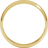 10K Yellow Gold 5 mm Lightweight Half Round Band