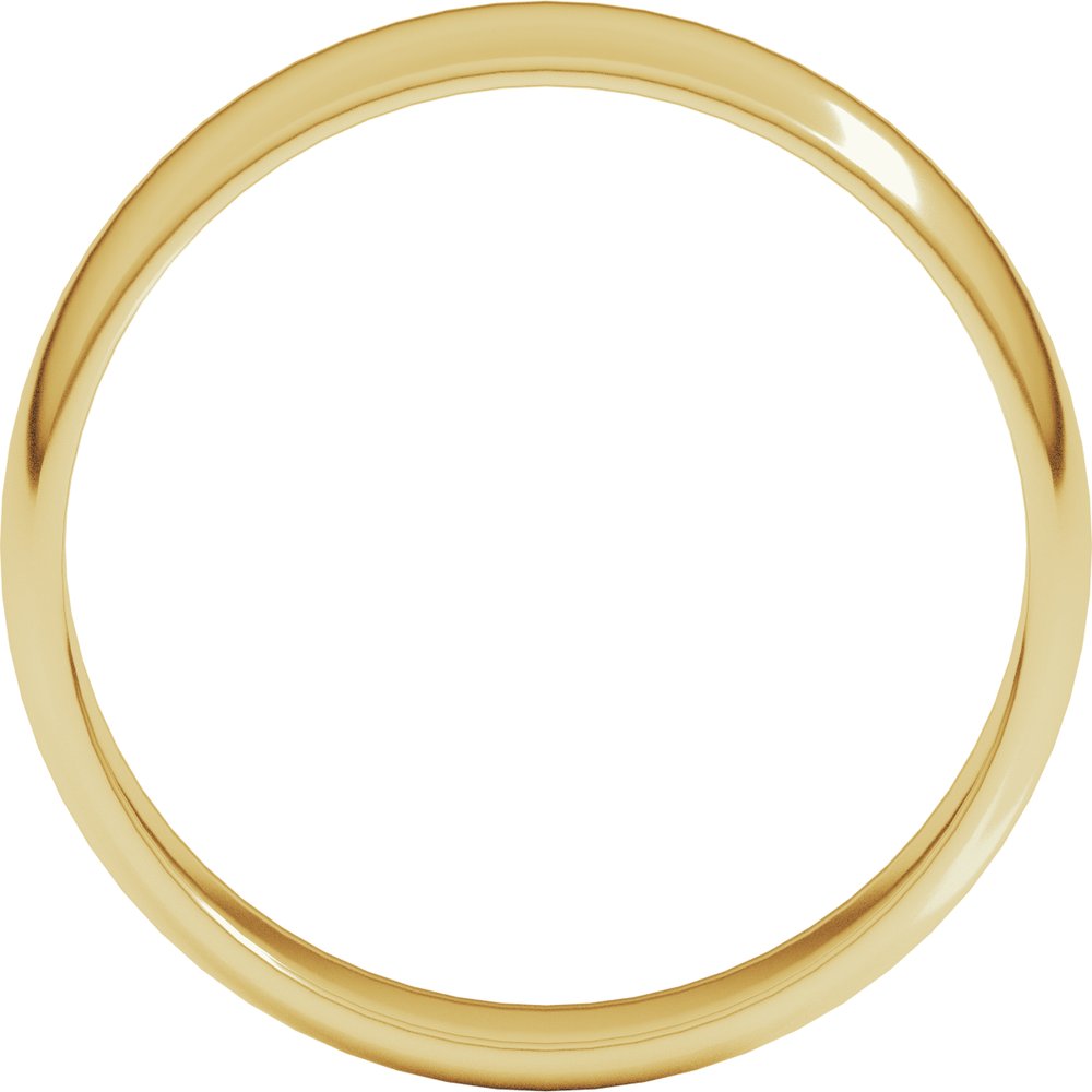 18K Yellow Gold 5 mm Lightweight Half Round Band Size 8.5