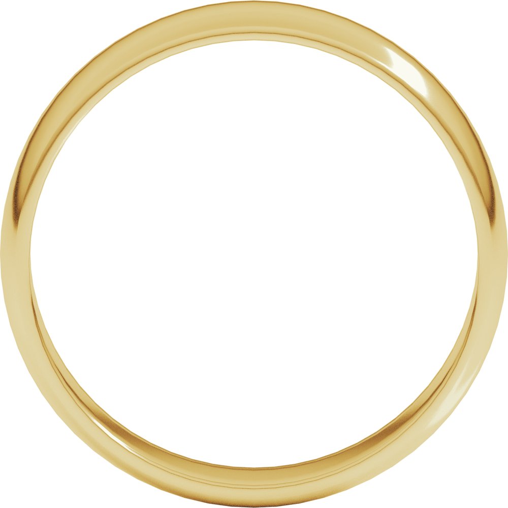 14K Yellow 5 mm Half Round Light Band