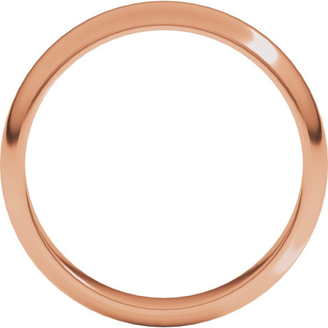 18K Rose 4 mm Half Round Band Size 5.5