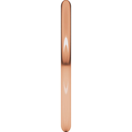 10K Rose Gold 1.5 mm Lightweight Half Round Band Size 13.5