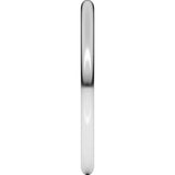 18K White 1.5 mm Lightweight Half Round Band Size 4.5