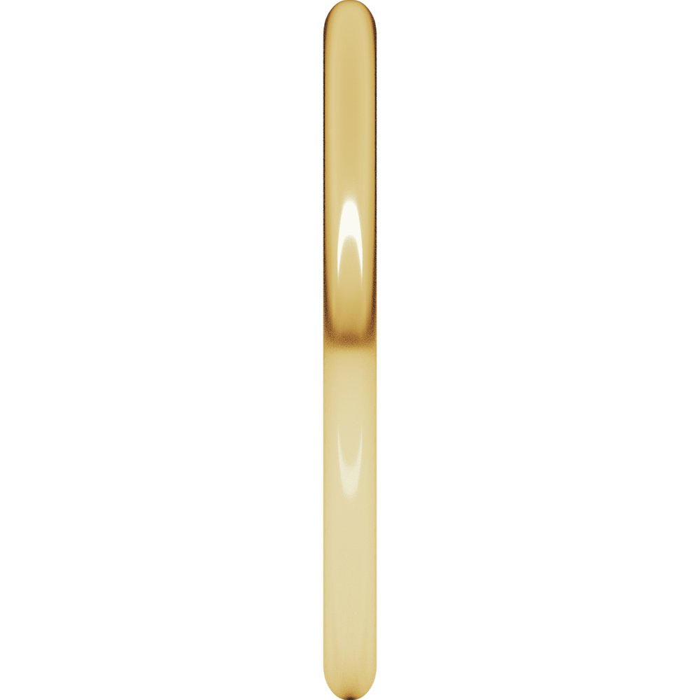 14K Yellow 1.5 mm Half Round Light Band