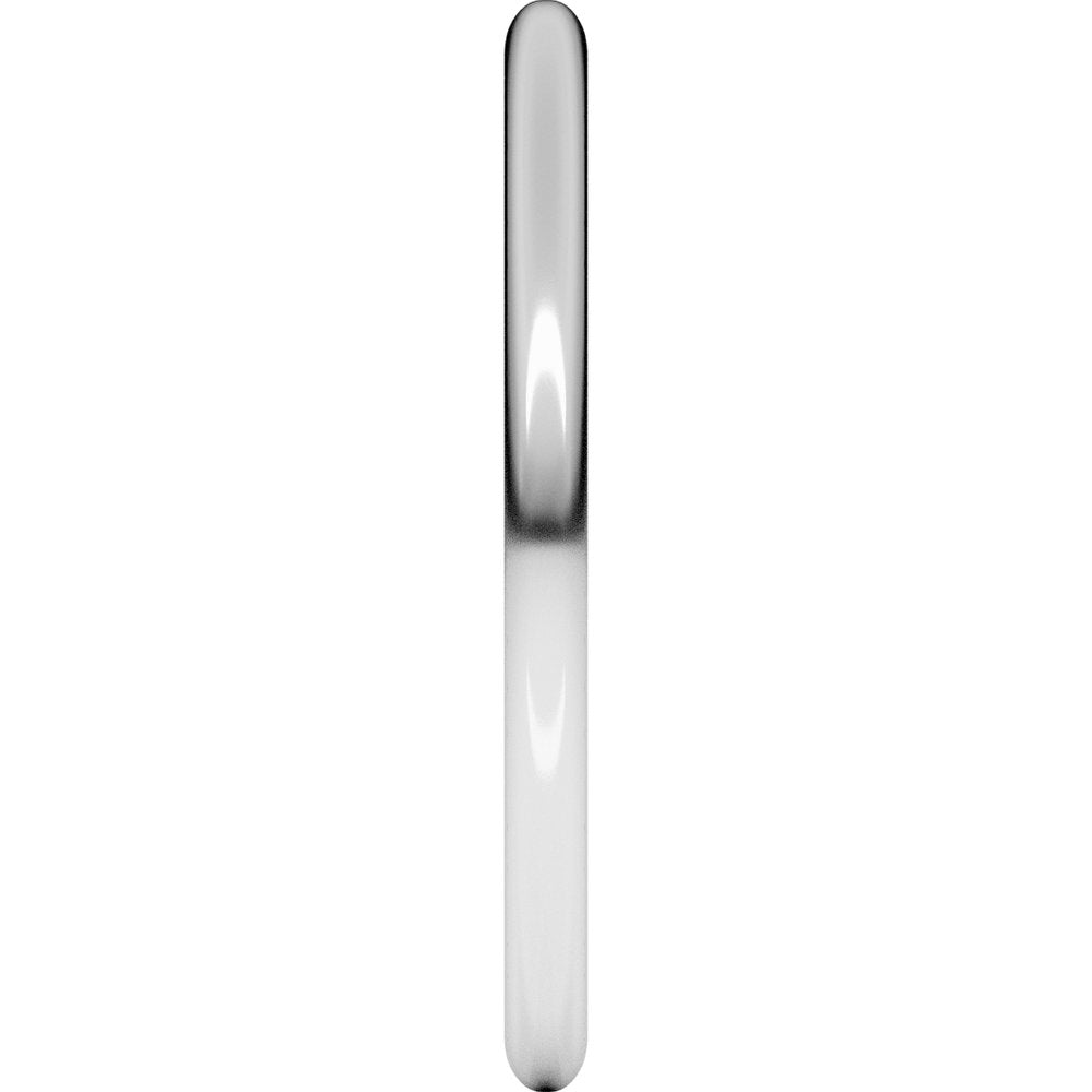 Platinum 1.5 mm Half Round Light Band Size 6