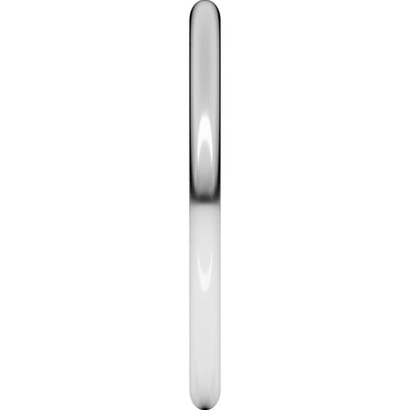 14K White Gold 1.5 mm Lightweight Half Round Band Size 4