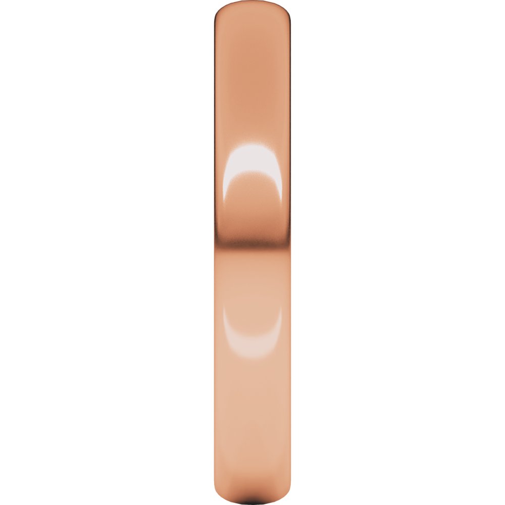 14K Rose Gold 3 mm Lightweight Half Round Band Size 6.5