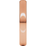 10K Rose 3 mm Lightweight Half Round Band Size 6