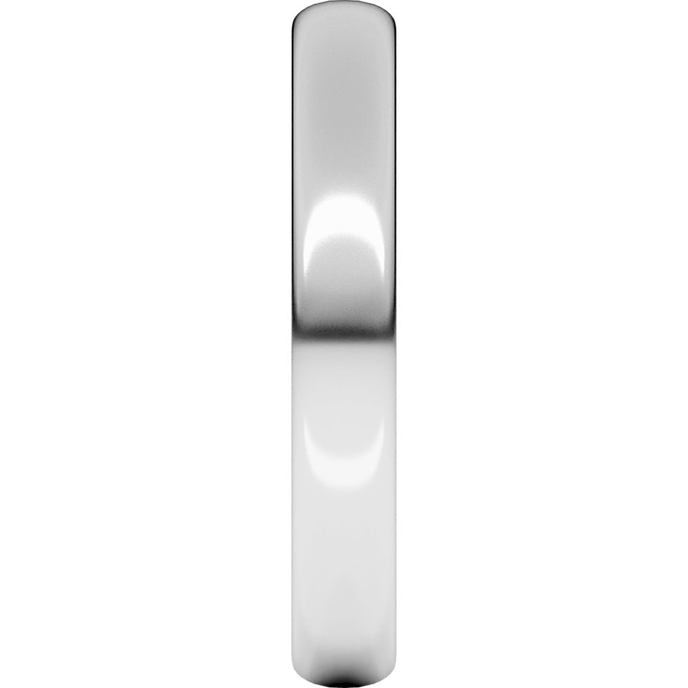 14K X1 White 3 mm Lightweight Half Round Band Size 7