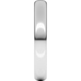 10K White Gold 3 mm Lightweight Half Round Band Size 6
