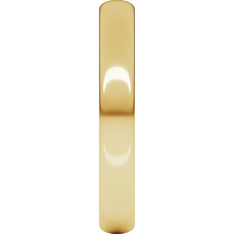 14K Yellow Gold 3 mm Lightweight Half Round Band Size 2