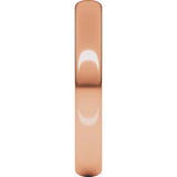 10K Rose Gold 3 mm Lightweight Half Round Band Size 4.5